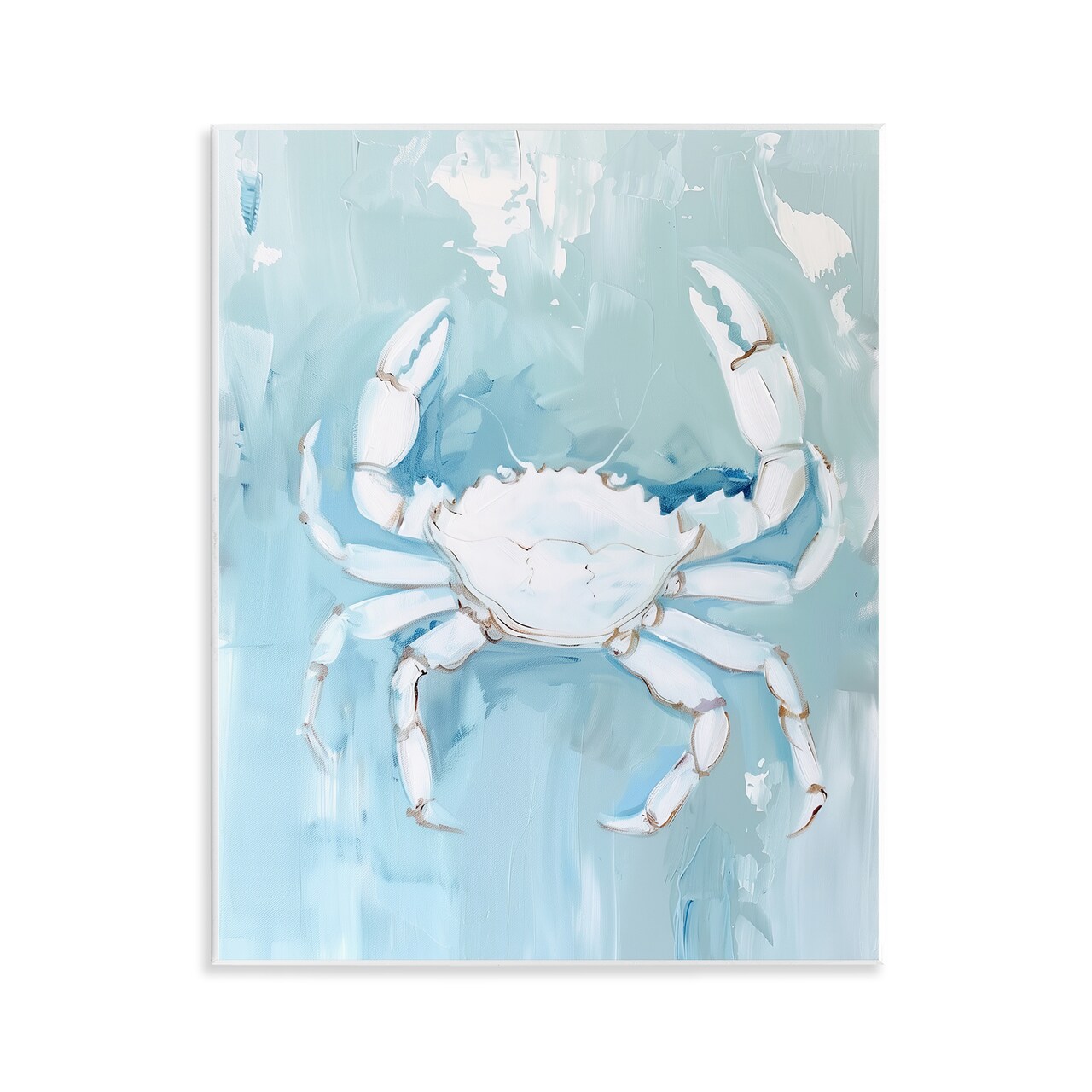 Stupell Industries White Coastal Crab Wall Plaque Art Design by Arlington Prints